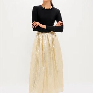 Tuckernuck Black and Gold A-Line dress